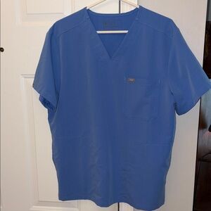 Figs Classic Blue Men's Scrub Top